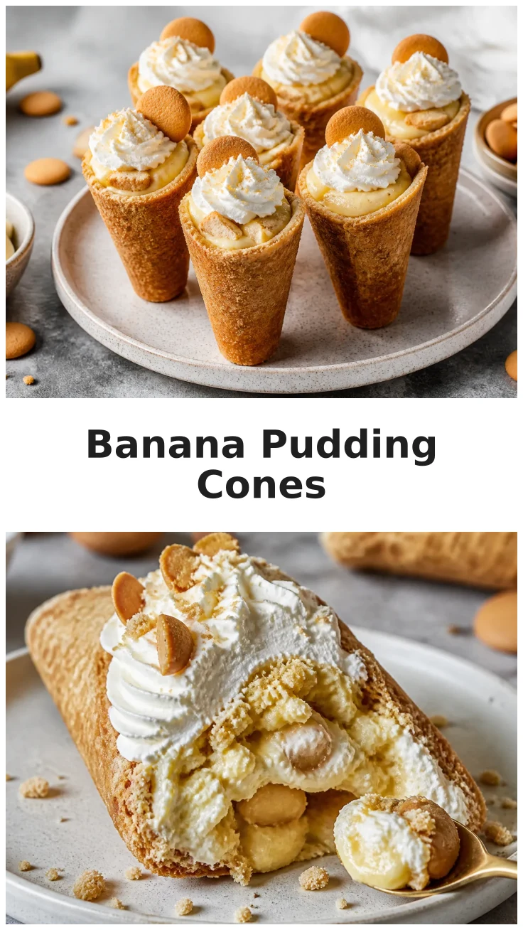Delicious Banana Pudding Cheesecake Cones for Sweet Celebrations Delicious Banana Pudding Cheesecake Cones for Sweet Celebrations