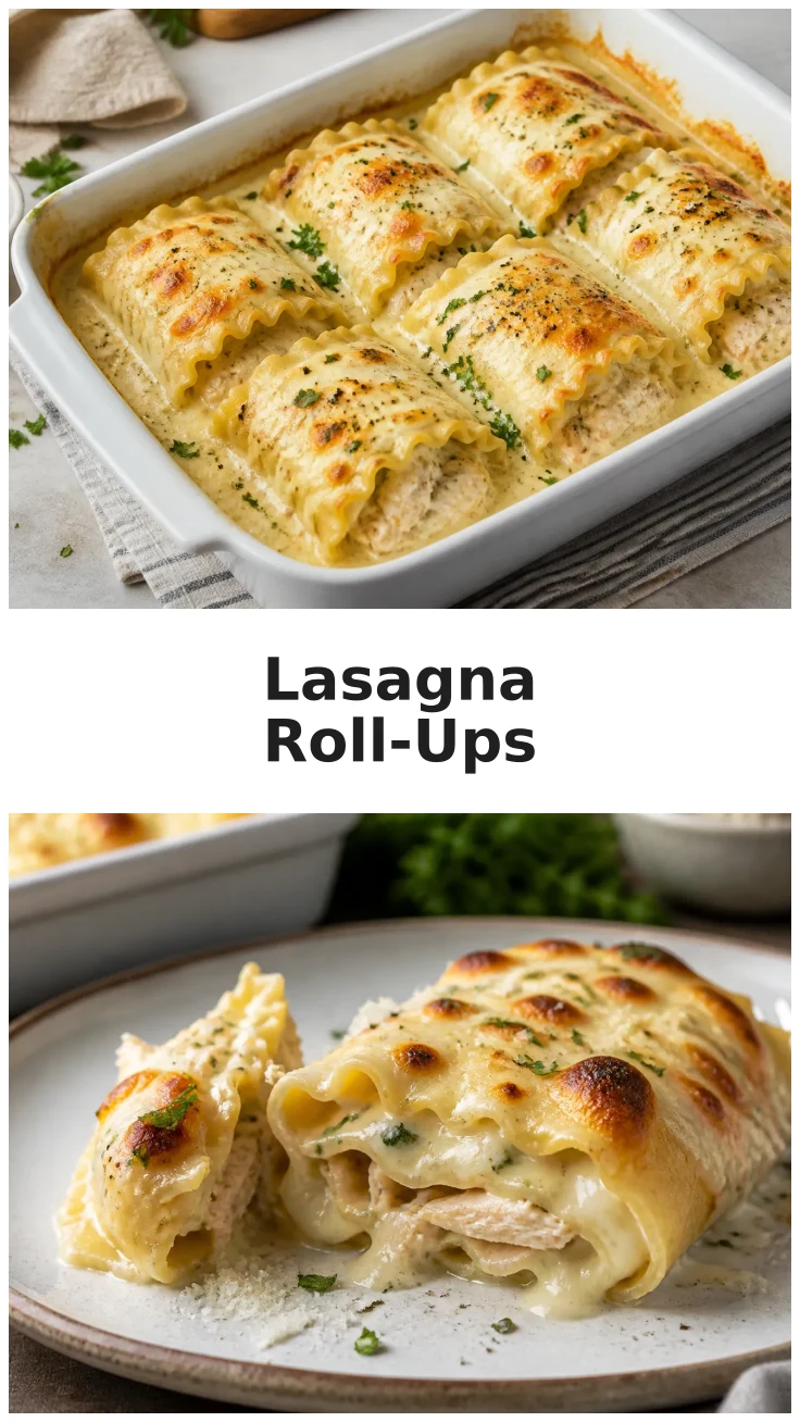 Creamy Chicken Alfredo Lasagna Roll-Ups for Dinner Creamy Chicken Alfredo Lasagna Roll-Ups for Dinner