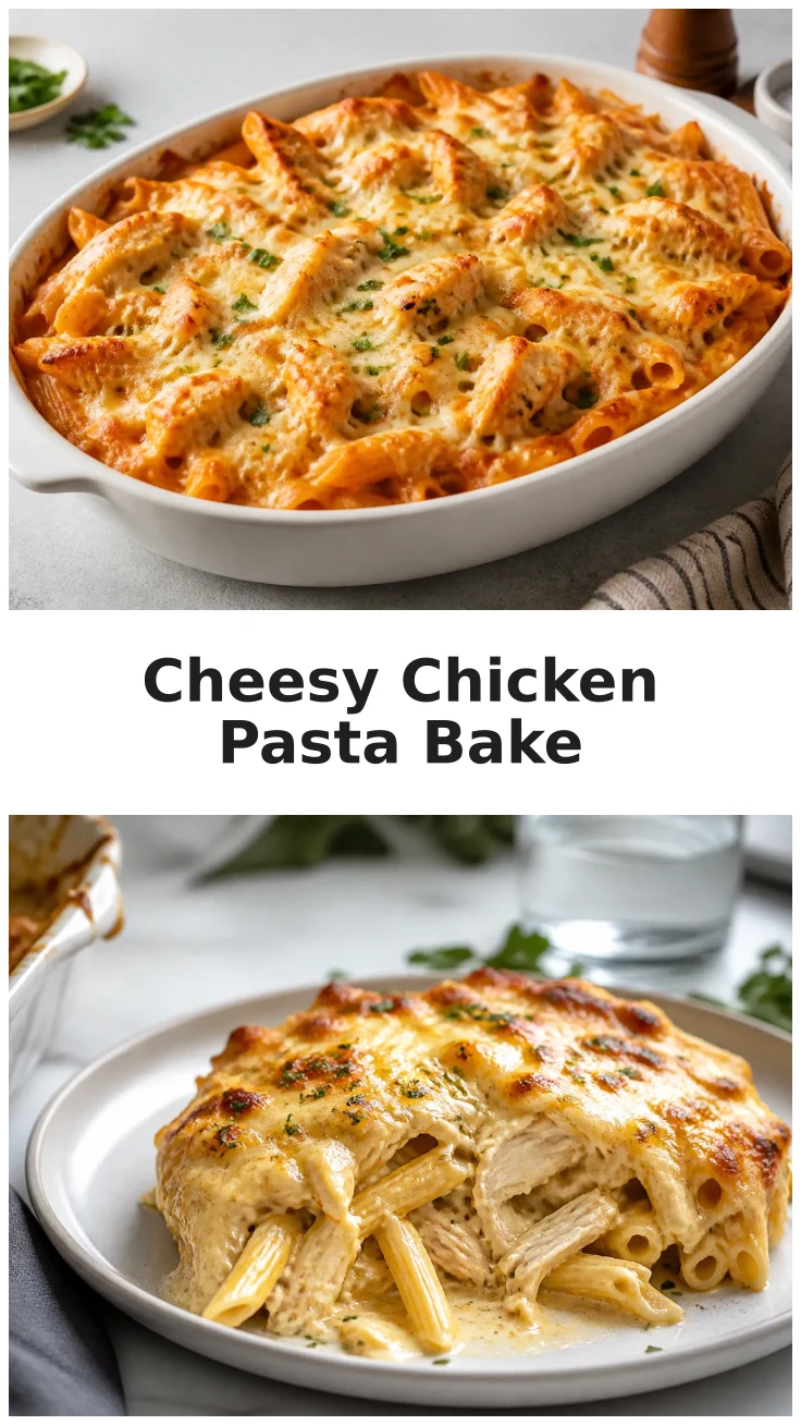 Cheesy Chicken Parmesan Pasta Bake for Family Dinners Cheesy Chicken Parmesan Pasta Bake for Family Dinners