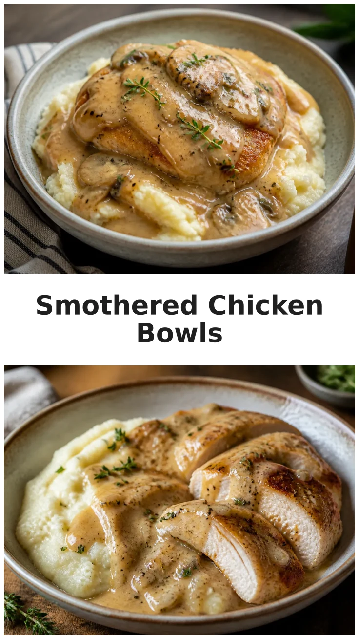Delicious Smothered Chicken Mashed Potato Bowls for Comfort Food Lovers Delicious Smothered Chicken Mashed Potato Bowls for Comfort Food Lovers