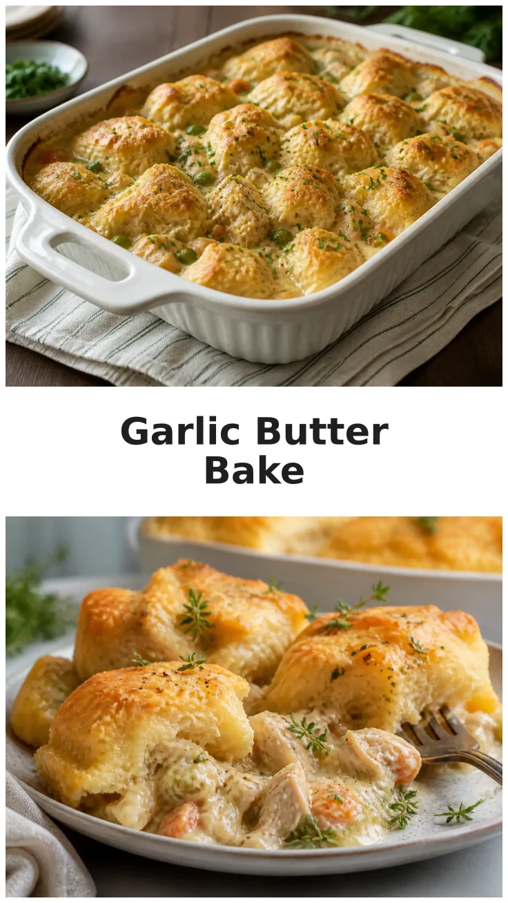Garlic Butter Chicken Biscuit Bake for Cozy Family Dinners Garlic Butter Chicken Biscuit Bake for Cozy Family Dinners