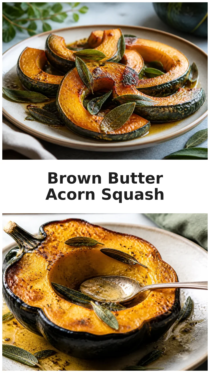 Savory Brown Butter Sage Acorn Squash Recipe