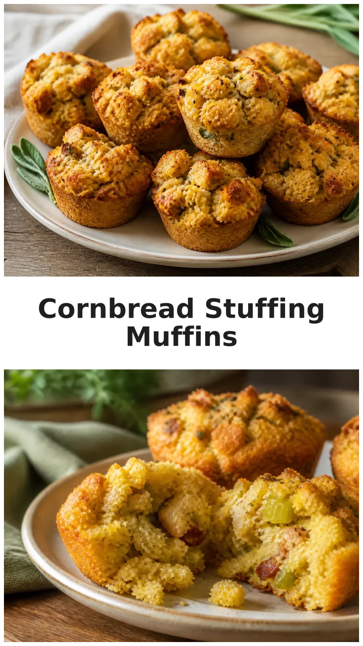 Savory Cornbread Stuffing Muffins for Thanksgiving Savory Cornbread Stuffing Muffins for Thanksgiving