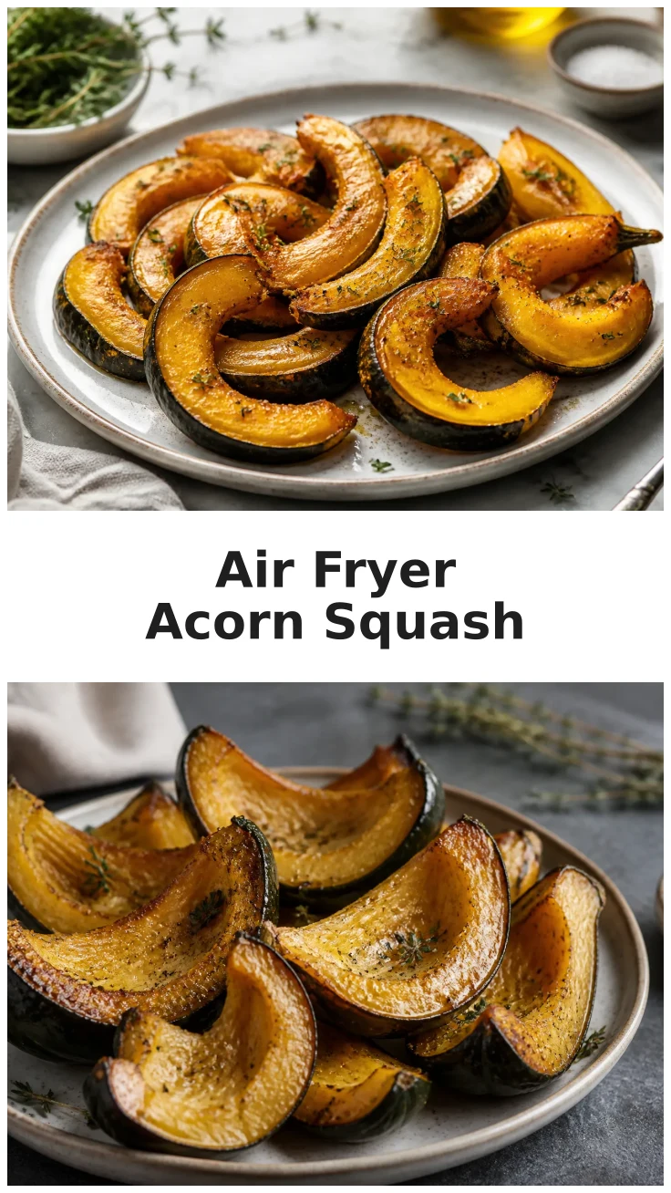 Crispy Air Fryer Acorn Squash Wedges Recipe Crispy Air Fryer Acorn Squash Wedges Recipe