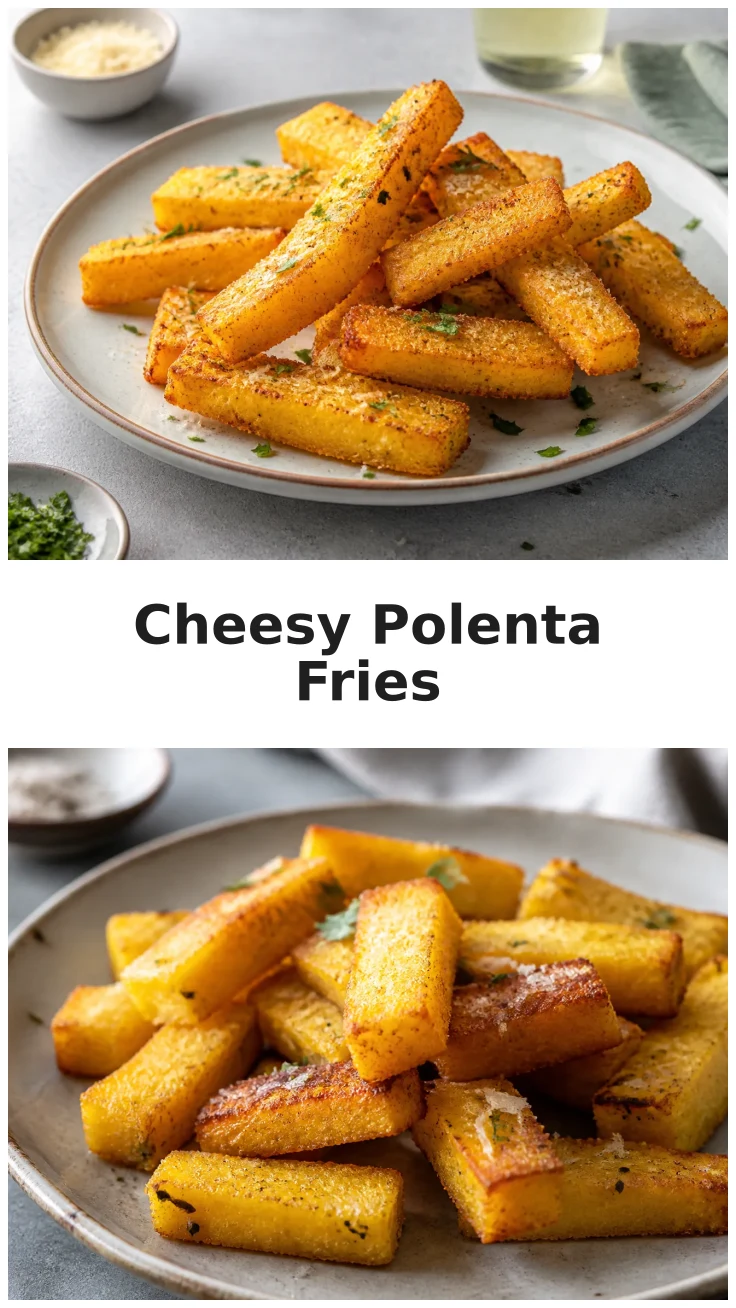 Crispy Air Fryer Cheesy Polenta Fries Recipe Crispy Air Fryer Cheesy Polenta Fries Recipe
