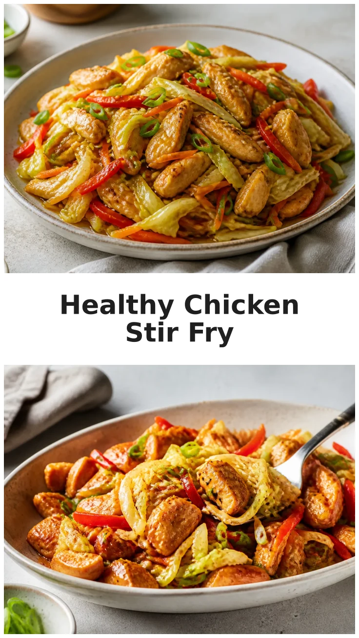 Colorful Healthy Chicken Cabbage Stir Fry Recipe Colorful Healthy Chicken Cabbage Stir Fry Recipe