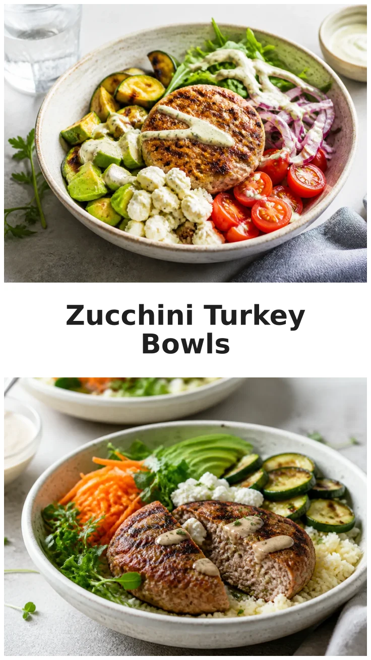 Colorful Zucchini Turkey Burger Bowls for a Healthy Dinner Colorful Zucchini Turkey Burger Bowls for a Healthy Dinner