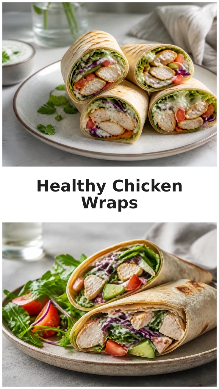Fresh Greek Yogurt Ranch Chicken Wraps for a Healthy Lunch Fresh Greek Yogurt Ranch Chicken Wraps for a Healthy Lunch