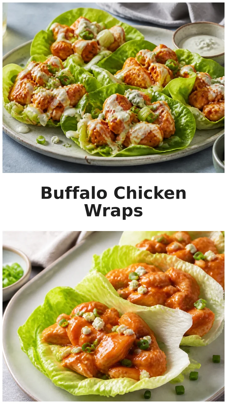 Fresh Buffalo Chicken Lettuce Wraps for a Healthy Meal Fresh Buffalo Chicken Lettuce Wraps for a Healthy Meal