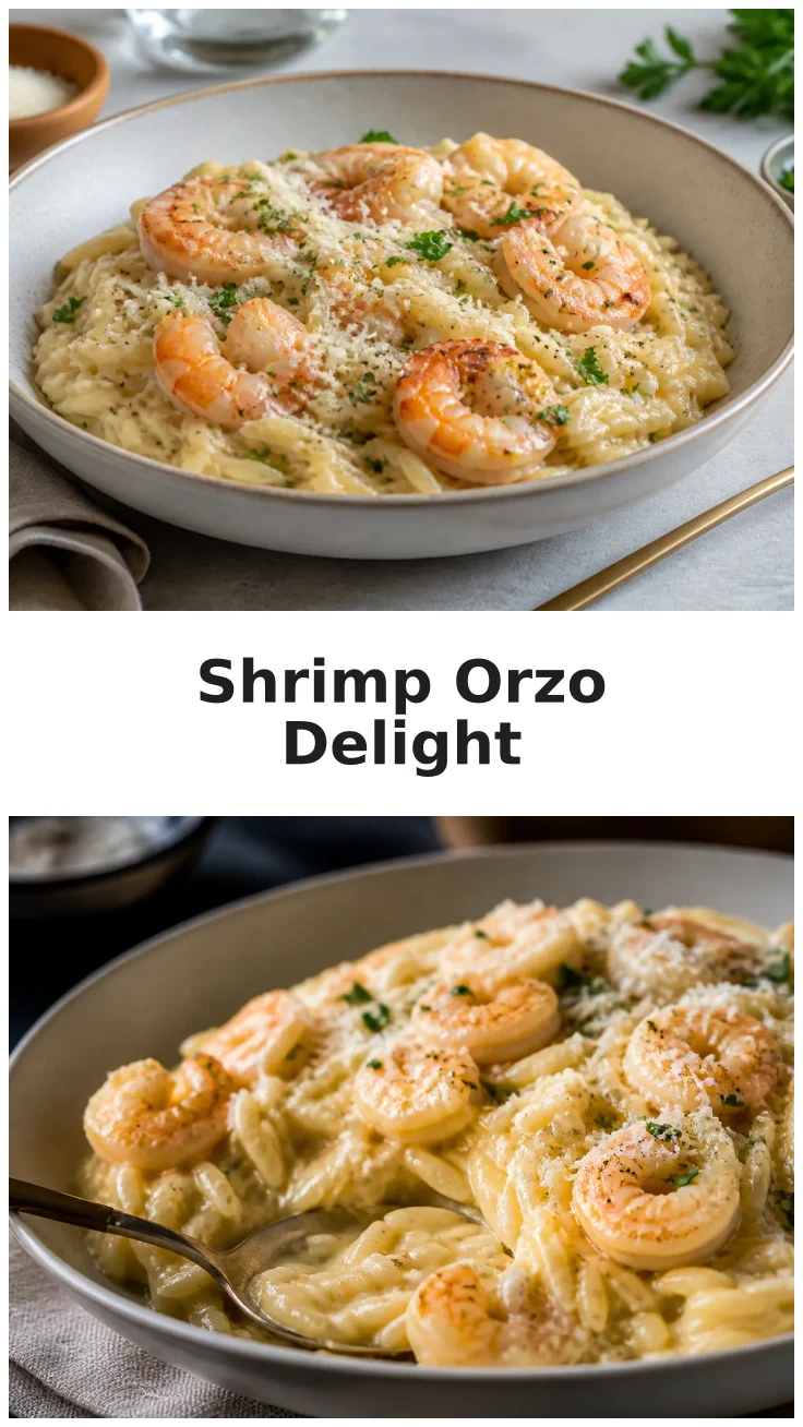 Delicious Garlic Parmesan Shrimp Orzo Recipe for Dinner